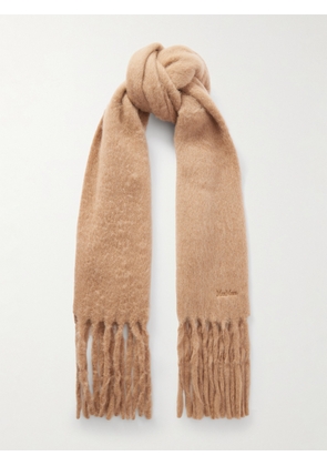 Max Mara - Fringed Alpaca-blend Scarf - Brown - One size
