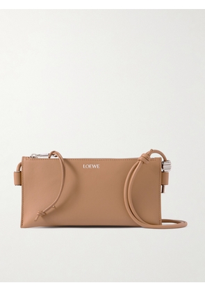 LOEWE - Joya Embellished Leather Shoulder Bag - Brown - One size