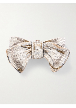 Judith Leiber Couture - Bow Just For You Crystal-embellished Silver-tone Clutch - One size