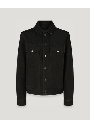 Belstaff Piston Trucker Jacket Men's Washed Denim Washed Black Size 2XL