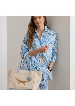 Dog-Embroidered Large Cameryn Tote Bag