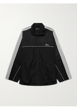 Balenciaga - Oversized Striped Logo-Embroidered Recycled-Shell Track Jacket - Men - Black - IT 44