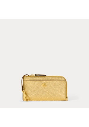 Textured Leather L-Zip Card Case