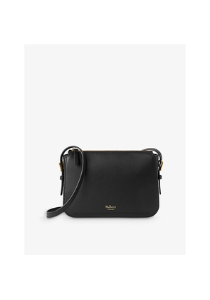Womens Mulberry Clovelly Foiled-Logo Grained-Leather Pouch