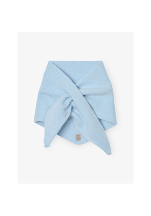 Womens Sandro Striped Knitted Wool and Cashmere Scarf