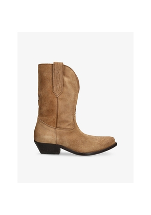 Womens Golden Goose Wish Heeled Suede Boots
