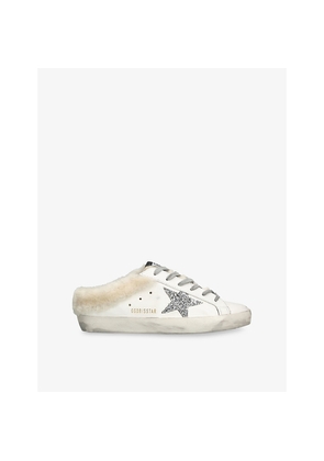 Womens Golden Goose Superstar Sabot 10224 Leather and Shearling Trainers