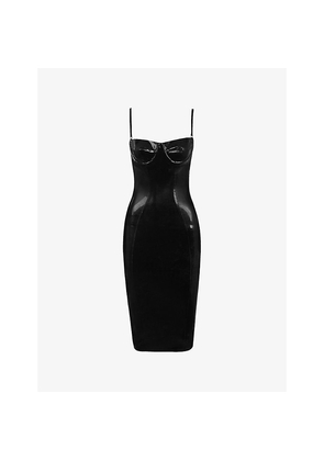 Womens House of CB Noella Sleeveless Latex Midi Dress