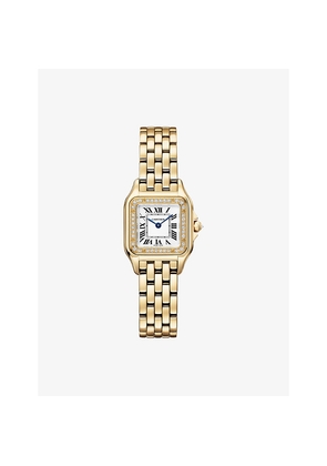 Crwjpn0086 Panthère De Cartier Small 18ct Yellow-Gold and Diamond Quartz Watch