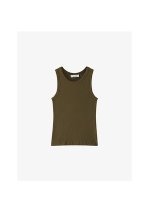 Womens Joseph Yeux Ribbed Stretch-Cotton Vest Top