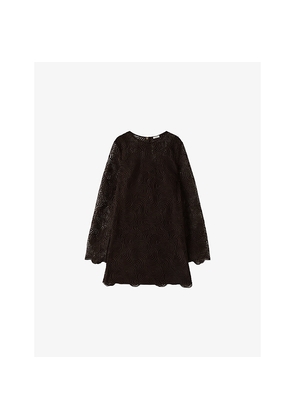 Womens Joseph Amira Long-Sleeved Lace Mini Dress