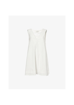 Womens Dissh Annabel V-Neck Cotton-Blend Mini Dress