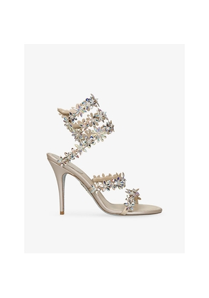 Womens Rene Caovilla Eva 100 Leather Heeled Sandals