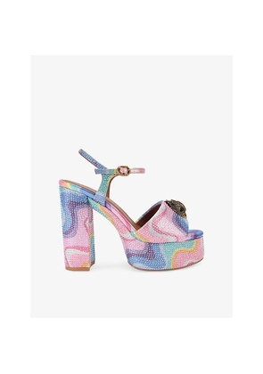 Womens Kurt Geiger London Kensington Faux-Leather Platform Sandals