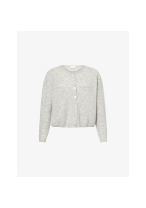 Womens American Vintage Vitow Round-Neck Alpaca-Blend Cardigan