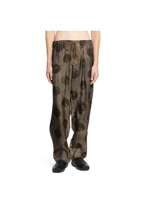 Graphic Polkadot Jacquard Drawstring Pants