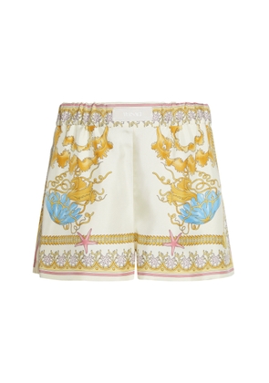 Versace La Vacanza Silk Twill Shorts - Moda Operandi