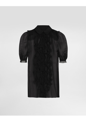 Dolce & Gabbana Chiffon Shirt - Woman Shirts And Tops Black Silk 40