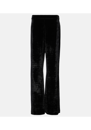 Jil Sander High-rise velvet wide-leg pants