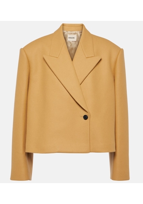 Khaite Raymond cropped wool-blend jacket