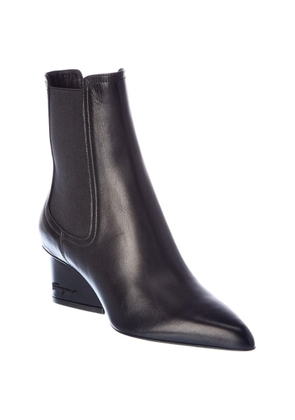 Ferragamo Ladies Black Chelsea Ankle Boots
