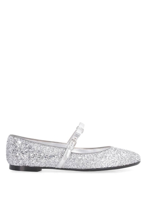Ferragamo Mary Jane Glitter Ballet Flats