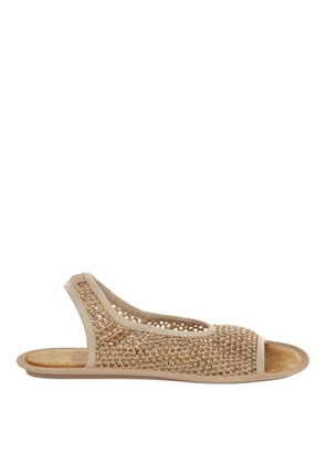 Ferragamo Anio Crystal Embellished Slingback Sandals