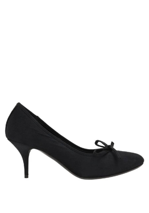 Balenciaga Leopold Worn-Effect Black Satin Pumps