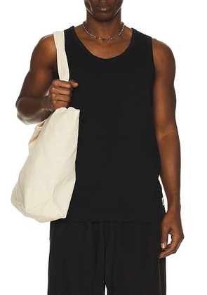 Reigning Champ Lightweight Jersey Slim Tank Top in Black - Black. Size L (also in M, S, XL/1X).