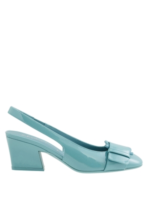 Ferragamo Ladies Briget 55 Gancini Slingback Pumps In Tyrone Turquoise