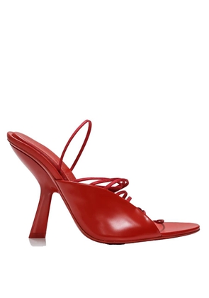 Ferragamo Ladies Red Leather Altaire Ultra Fine Strap Sandals