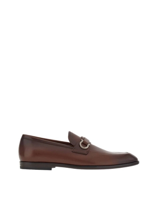 Ferragamo Gancini Ornament Leather Loafers