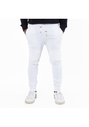 Balmain Logo Print Cotton Sweatpants