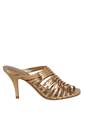 Ferragamo Antique Gold Jessa Braided Sandals