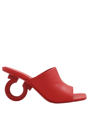 Ferragamo Ladies Red Nappa Astro 70 Elinda Slide Sandals