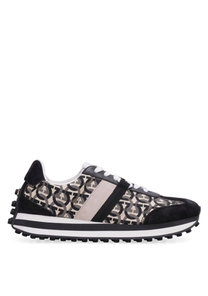 Ferragamo Black Iulia Gancini Print Low-Top Sneakers