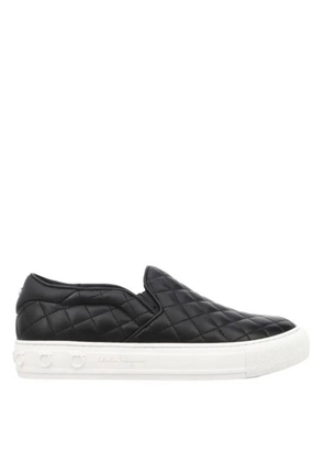 Ferragamo Borg Leather Slip-On Sneakers