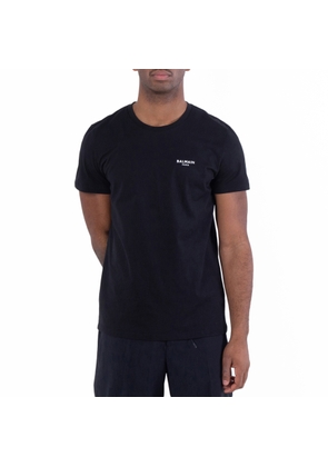 Balmain Flock Logo Cotton T Shirt