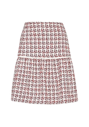 Ferragamo Patterned Cotton-Blend Flounce Skirt