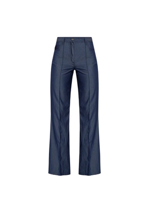 Ferragamo Front Pleated Flared Trousers