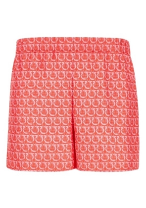 Ferragamo Gancini Print Silk Shorts