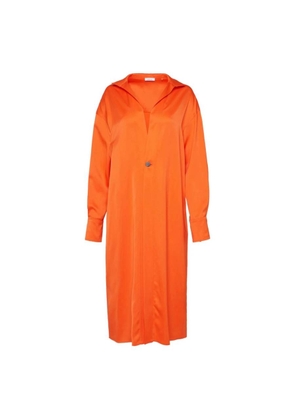 Ferragamo Stretch Viscose Minimalist Long Overcoat