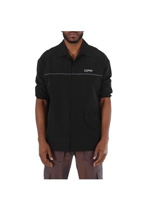 Off-White Mens Short-sleeve Track Button Shirt In Black