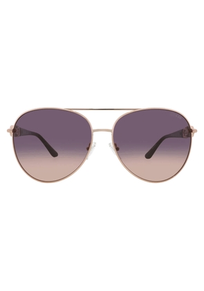 Guess Purple Gradient Pilot Ladies Sunglasses GU00158 28B 61