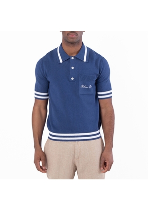 Balmain Siganture Embroidered Polo Shirt