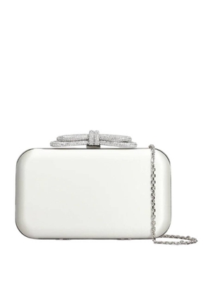 Mach & Mach Silk Clutch with Bow Detail
