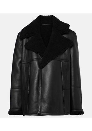 Victoria Beckham Leather and shearling jacket