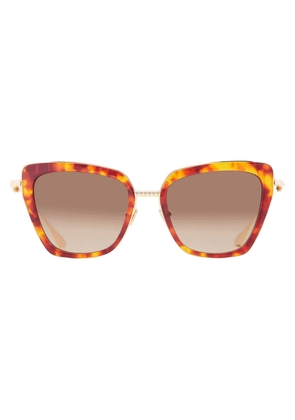 Valentino DAYDREAM II Brown Gradient Butterfly Ladies Sunglasses VLS-165 B 53