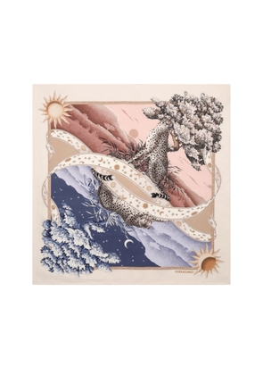 Ferragamo Day And Night Print Silk Foulard