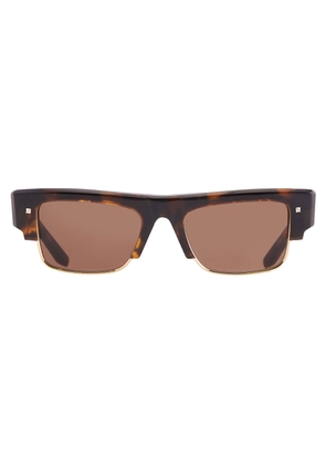 Valentino Brown Rectangular Unisex Sunglasses VLS-164 C 52